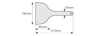 MPフーズ シリコーンスクレイパー　大短タイプ(ヘラ先形状H型)