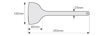 MPフーズ シリコーンスクレイパー　大長タイプ(ヘラ先形状R型)